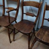 Antique Oxford Windsor chairs, 1850s set of 5