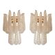 Contemporary Modern “Conchiglie” Murano Glass Gold Wall Sconce - Set of Two