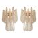Contemporary Modern “Conchiglie” Murano Glass Gold Wall Sconce - Set of Two
