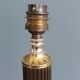 Antique column lamp in marble and gilded metal