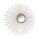 Miroir soleil métal doré