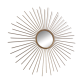 Miroir soleil métal doré