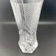Large worked transparent glass vase