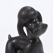 Charming figurine sculpture of a poodle dog by Leopold Anzengruber, Austria, 1950s.