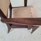 4 French mahogany and rope chairs 1950s