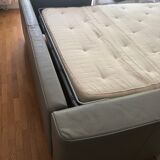 Sofa bed in grey leather from Steiner