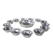 Set of stainless steel bowls, Italian design, 1980s, made in Italy