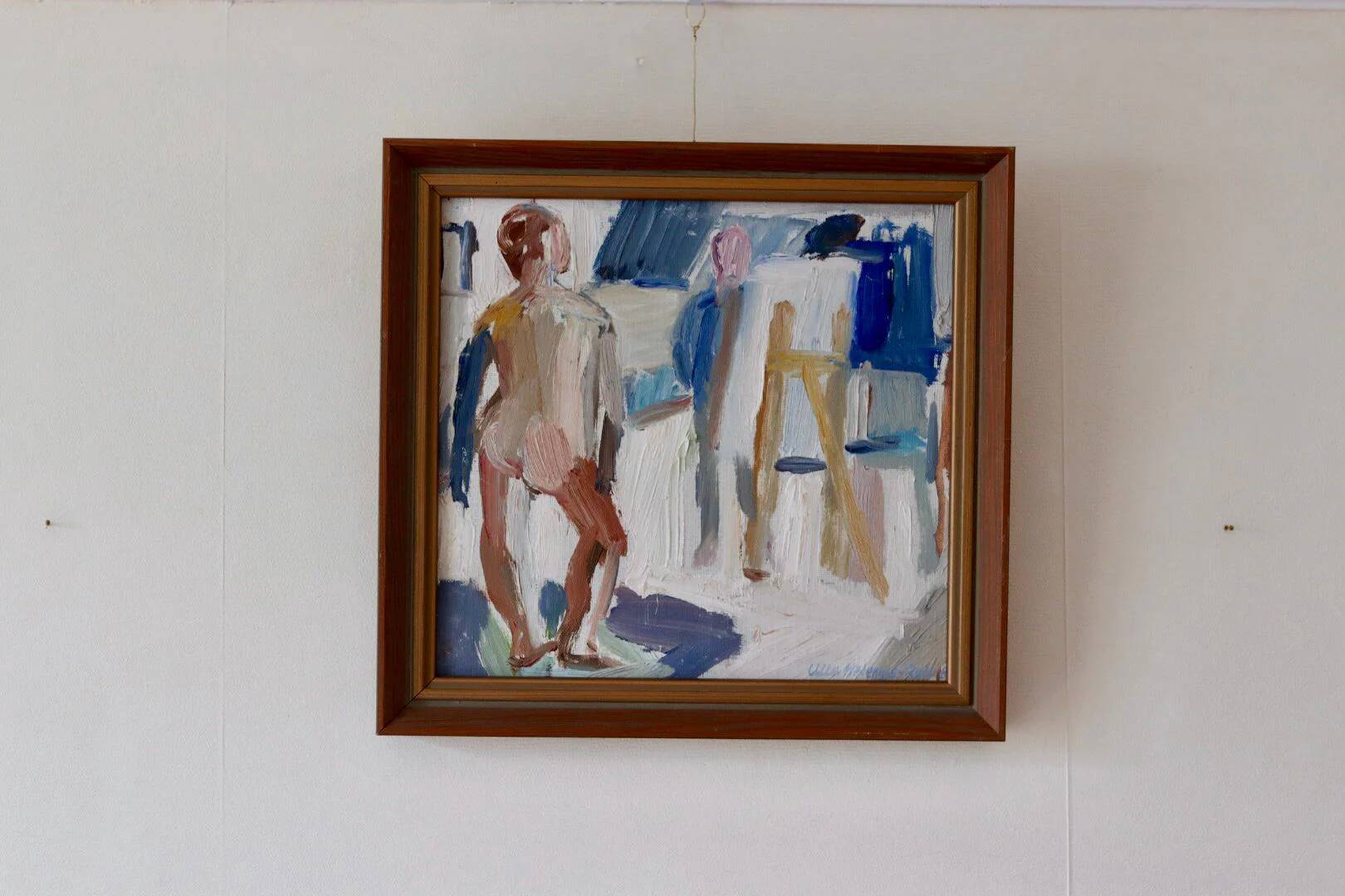 Oil on Swedish canvas "Study of a Nude", Ulla Hellenius Reit