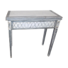 Louis XVI style game table - grey and white patina console