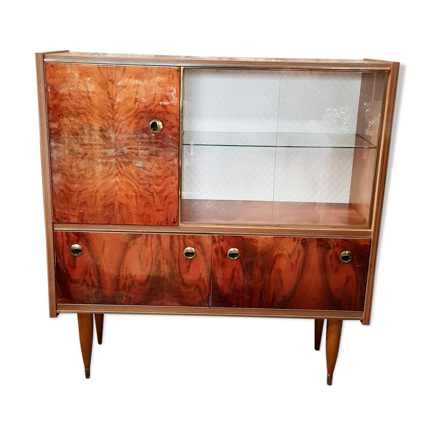 Buffet bar walnut varnished