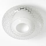 Original large Mid Century double glass ceiling lamp by Wilhelm Wagenfeld f