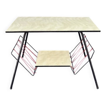 Vintage magazine rack dessert in Formica – 60s/70s