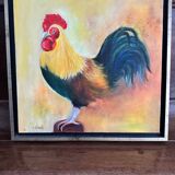 Framed HST painting - The Rooster