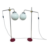 Lampes sur pied chromées modernes du milieu du siècle par paires