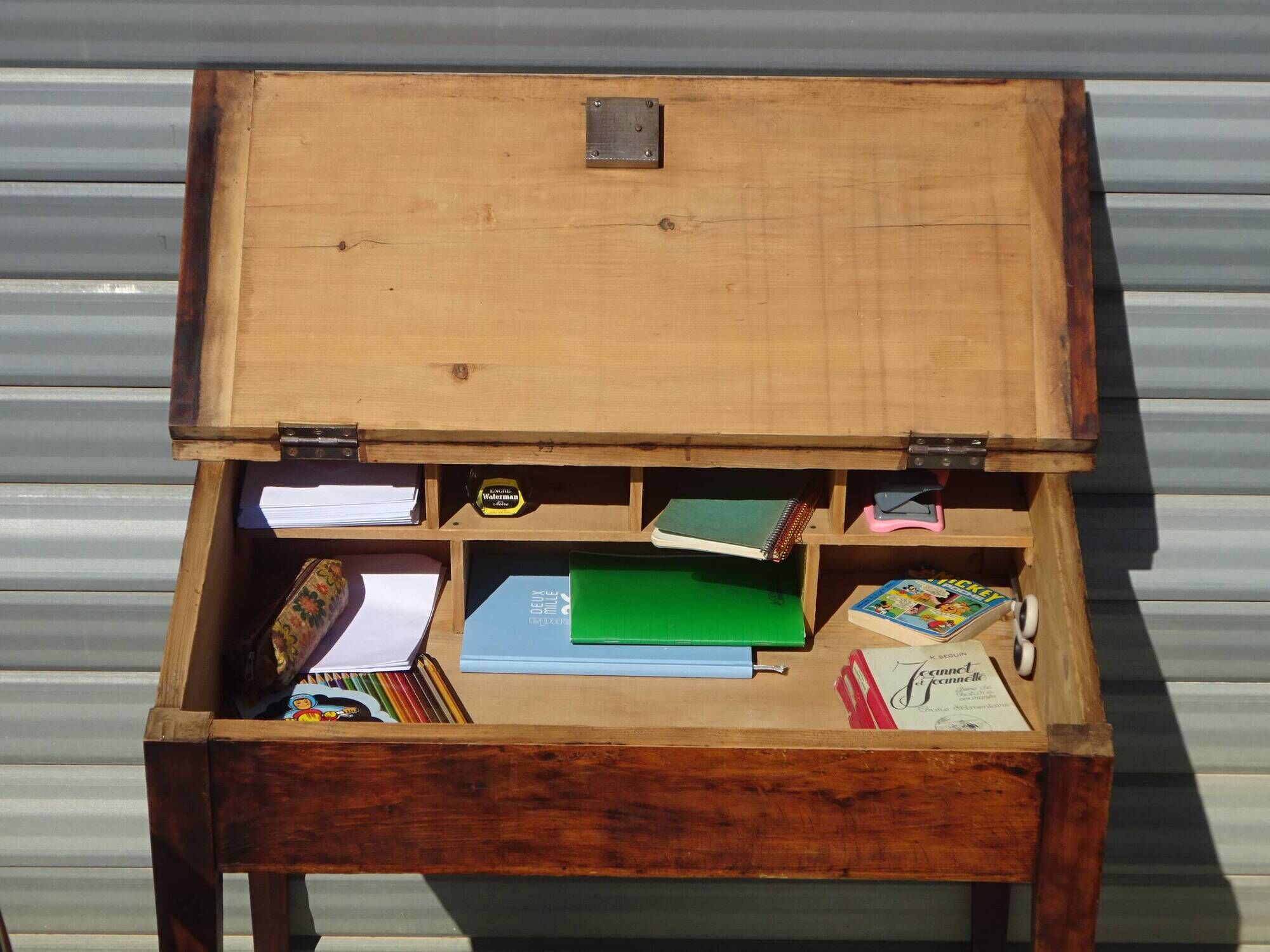 vintage desk with storage