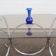 Vintage glass oval table