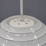 1950s Czechoslovak brass pendant with opaline glass diffuser