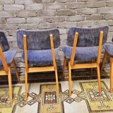 Set of 4 vintage 1960s Scandinavian chairs