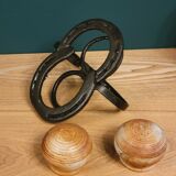 Grès du Marais - salt and pepper salt and pepper on horseshoe support