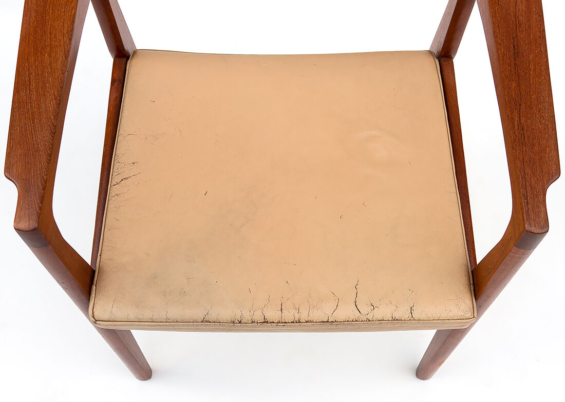 Danish Modern Teak & Leather Armchair by Erik Buck for Ørum Møbelfabrik