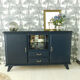 Midnight blue and black vintage sideboard