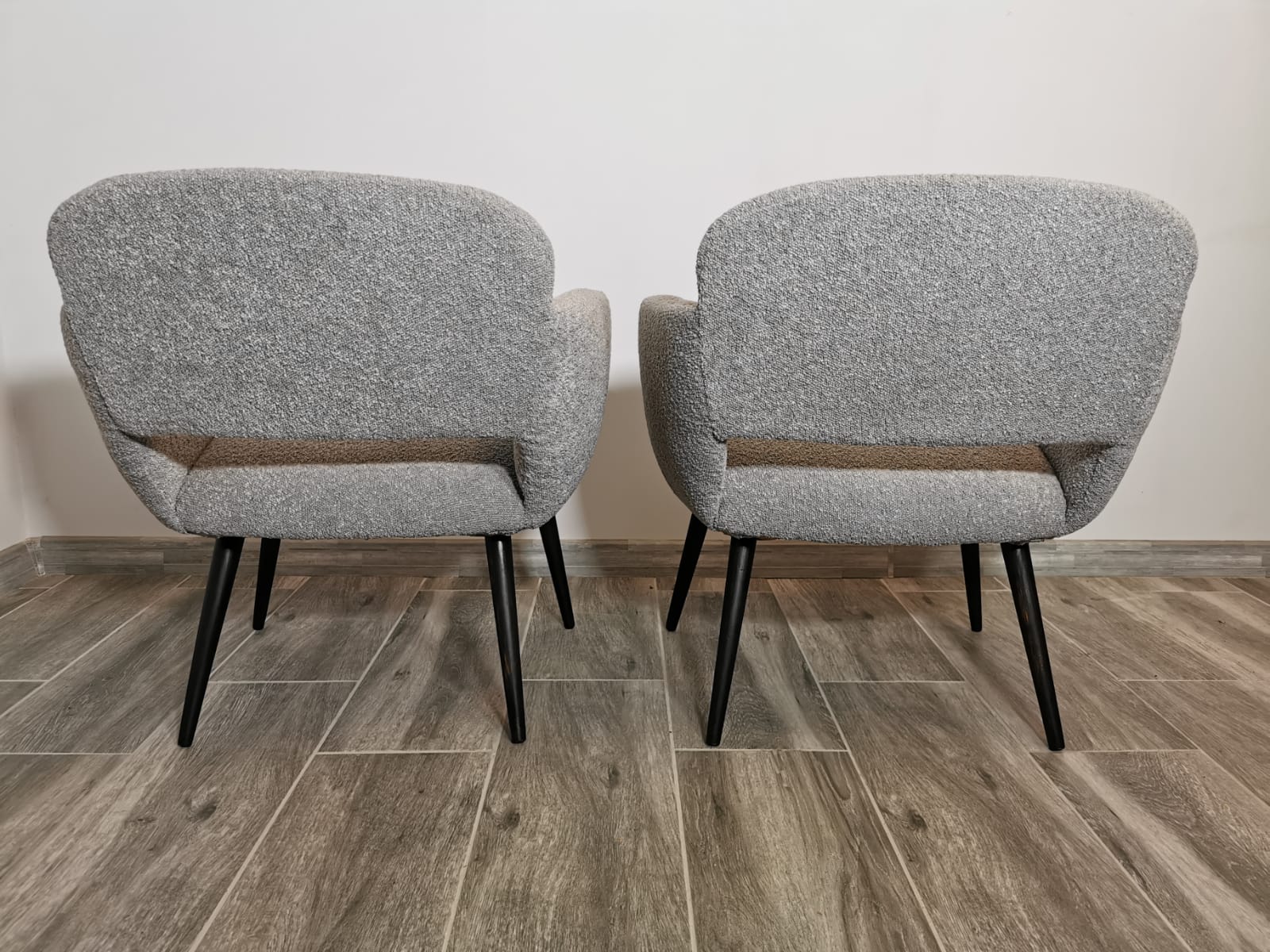 Mid-century restored pair of armchairs