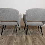 Mid-century restored pair of armchairs