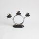 Art Deco Tubular Steel And Bakelite Candelabra, Netherlands 1930s
