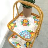 Rattan serving table