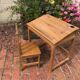 Bureau écolier avec sa chaise en bois