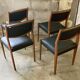 4 chaises vintage de style scandinave