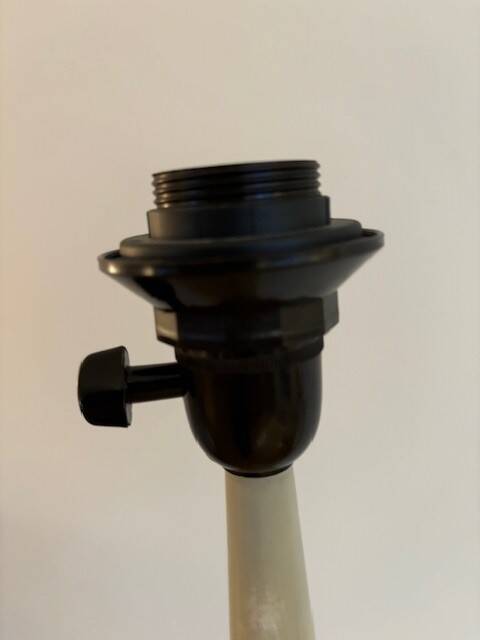 wooden and brass floor lamp - Sweden 50s/60s