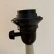 wood and brass floor lamp - Sweden 1950s/60s