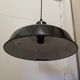 Hanging lamp in black enamelled sheet metal