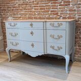 Regency style cherry chest of drawers