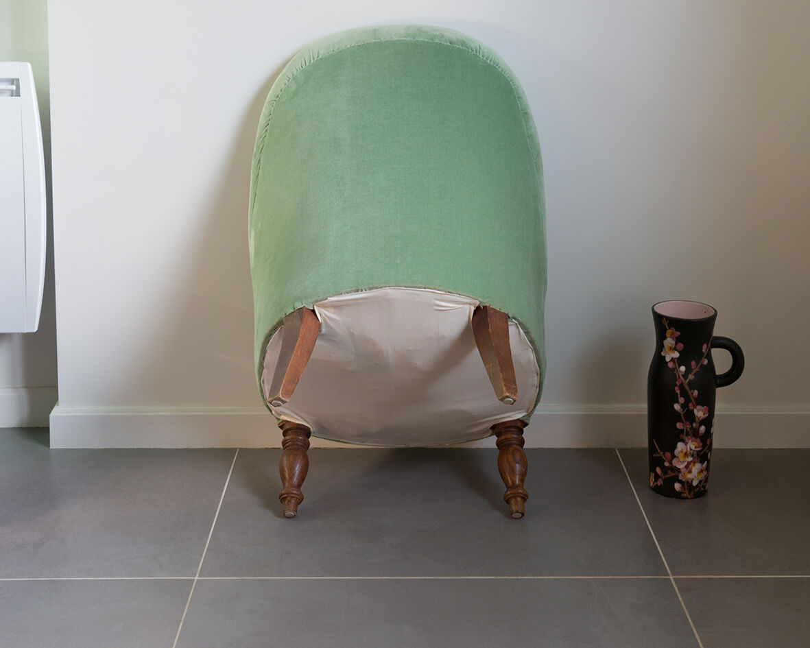 Toad silk velvet armchair