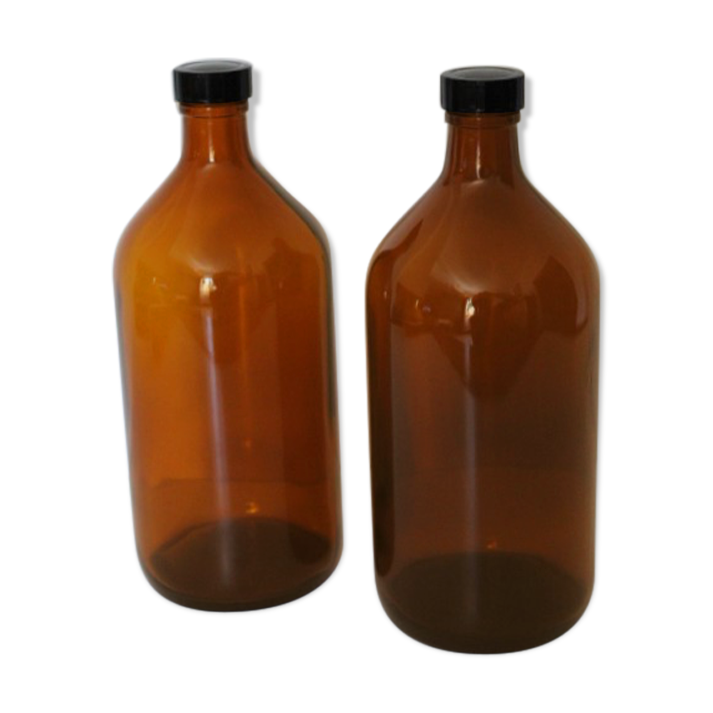 Amber pharmacy bottles 60s