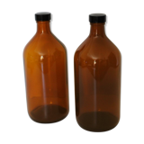 Amber pharmacy bottles 60s