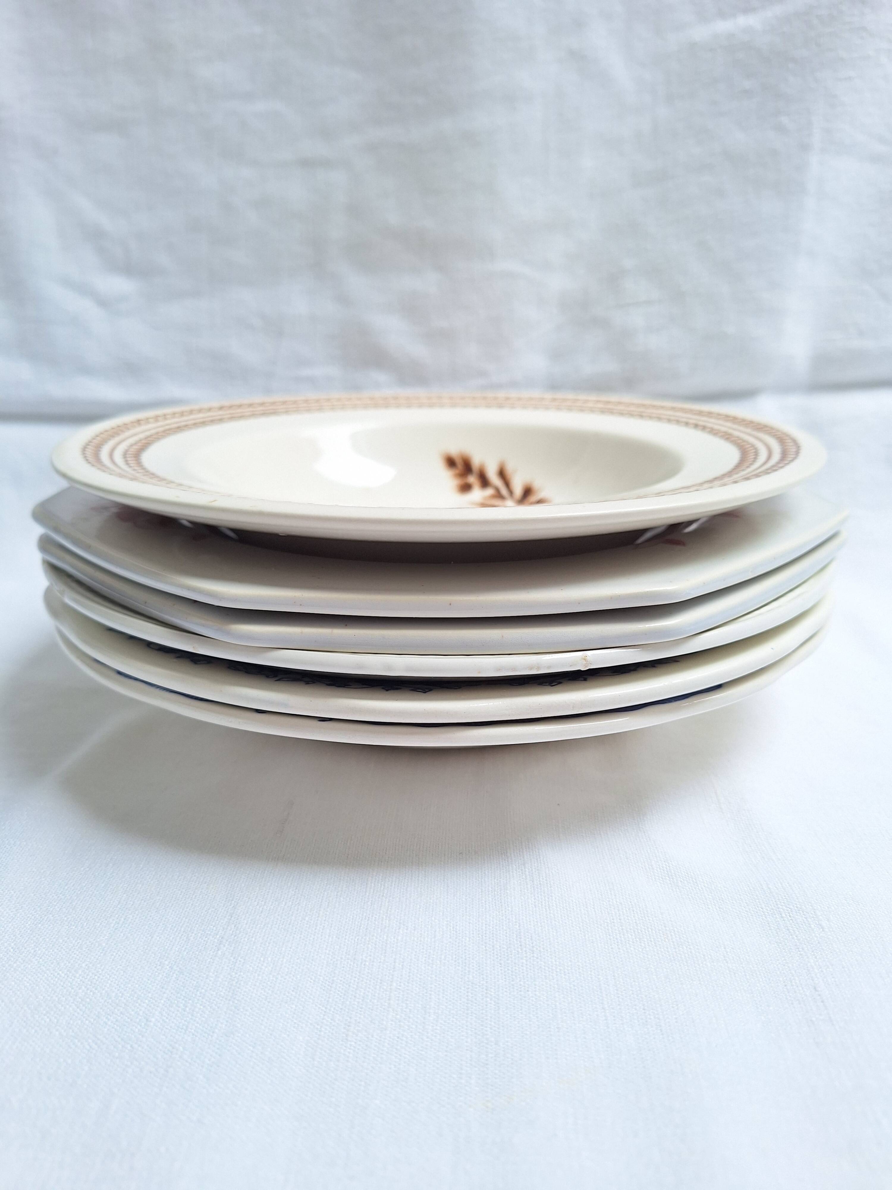 Vintage deep plates St Amand, Digoin, Sarreguemines
