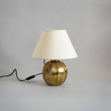 Faceted brass ball lamp base, 1940s