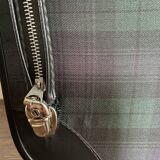 Tartan check suitcase