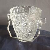 Chiseled crystal ice bucket from Buder crystal vintage
