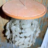 Ceiling light mother-of-pearl grapevines