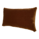 Coussin uni marron chocolat reflets or