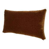 Coussin uni marron chocolat reflets or