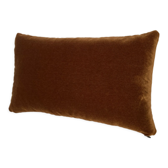 Plain cushion brown chocolate golden reflections