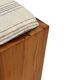 Vintage pinewood stool side table with compartment 70s design