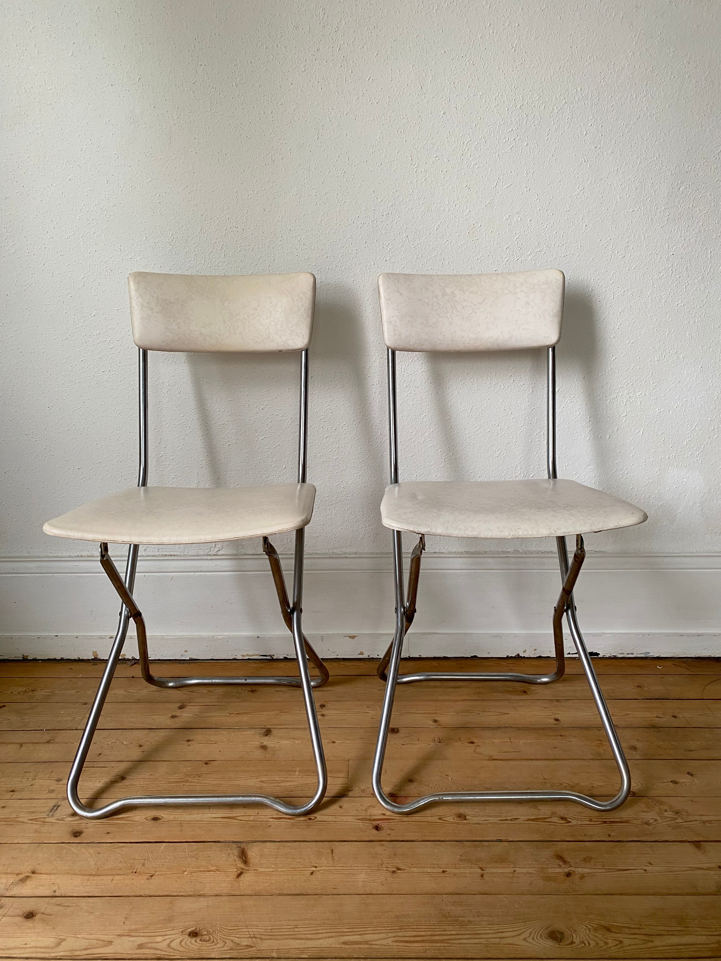Soudexvinyl folding chairs 1970