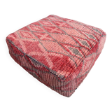 Handmade Berber Kilim pouf, floor cushion.