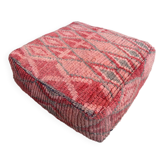 Handmade Berber Kilim pouf, floor cushion
